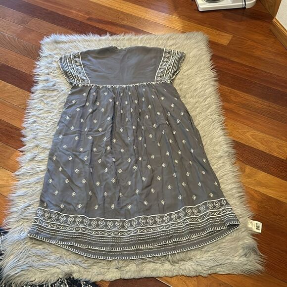 Sundance aura embroidered gray tunic boho embellished dress‎ - Picture 5 of 7